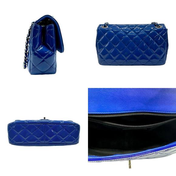Chanel Matelasse Blue Patent Bag Shoulder - Picture 1 of 5